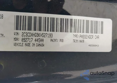 2019 Dodge Charger Gt Rwd from USA, damaged, VIN 2C3CDXHG9KH527193